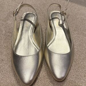 Lilly Pulitzer Metallic Slingback Flats